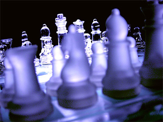 A chess game. A chess game.